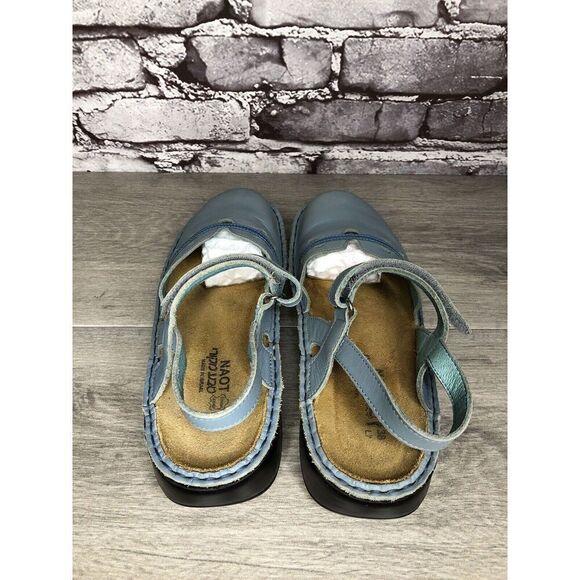 Naot Sky Blue Leather Mary Jane Strap Clogs Comfort Shoes Women Sz 38EU/7.5M US - Picture 6 of 16